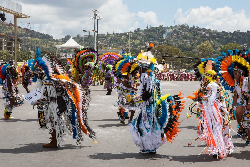 Fancy Indians do their dance; Trinidad & Tobago Carnival 2015. Photo by Quinten Questel, used under a CC BY-NC-ND 2.0 license. 