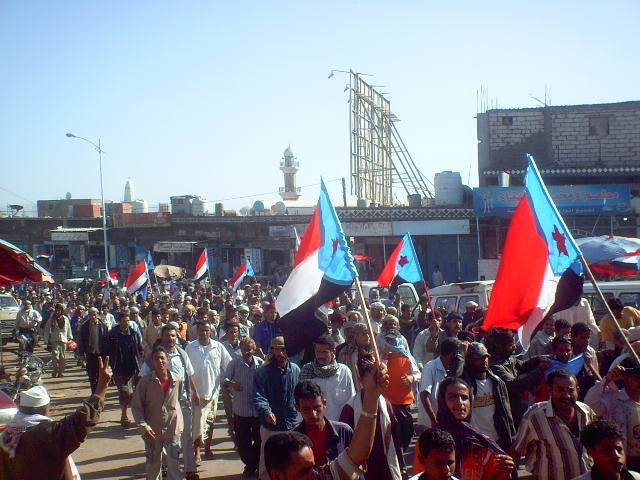 Mass demonstration in the province of Dali in the south of Yemen, calling for disengagement from the north on February 19, 2010. Photo by rashad1. Copyright Demotix