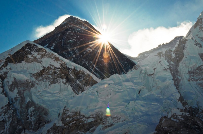 Sunrise at Everest on March 18, 2014 Image by Flickr user Hendrik Terbeck (CC BY-NC-SA 2.0)