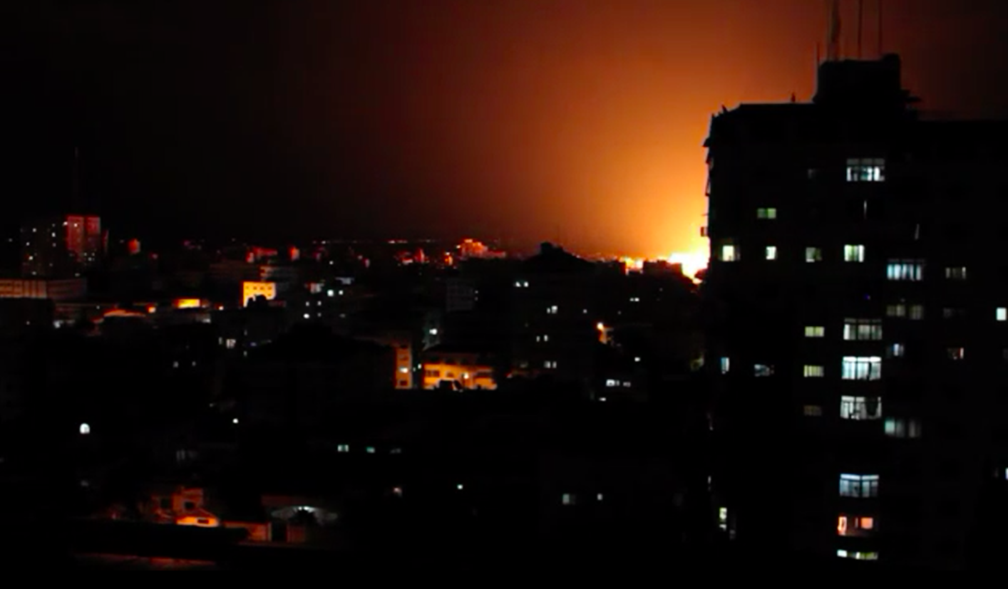 Screenshot from 'Discarding Gaza' of a video taken in Gaza on August 2014 by Samer's host, Jehad Saftawi