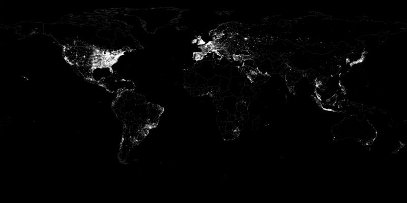 All Exact Location coordinates in the Twitter Decahose 23 October 2012 to 30 November 2012 (Leetaru et al., 2013).
