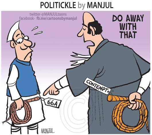 Cartoon by Manjul, shared widely on social media.