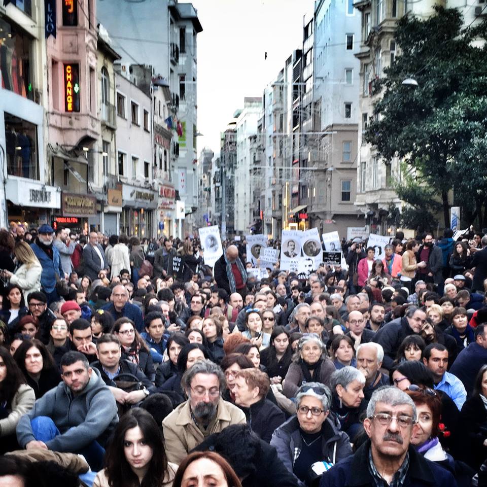 The march in Istanbul on April 24th. Photo shared by The Armenian Diaspora Project.