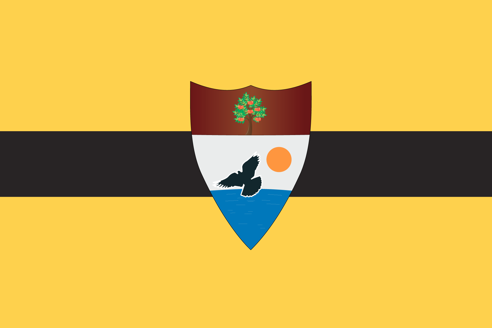 The "official" flag of the Republic of Liberland. Design by Vít Jedlička, used under Creative Commons license. 