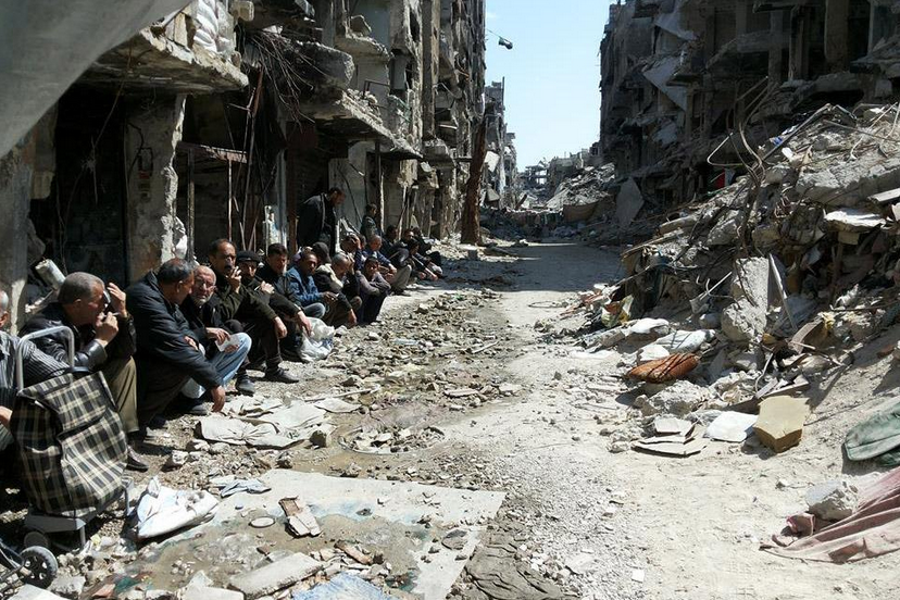 سكان مخيم اليرموك في دمشق، سوريا. الصورة: أونروا/ ولاء مسعود