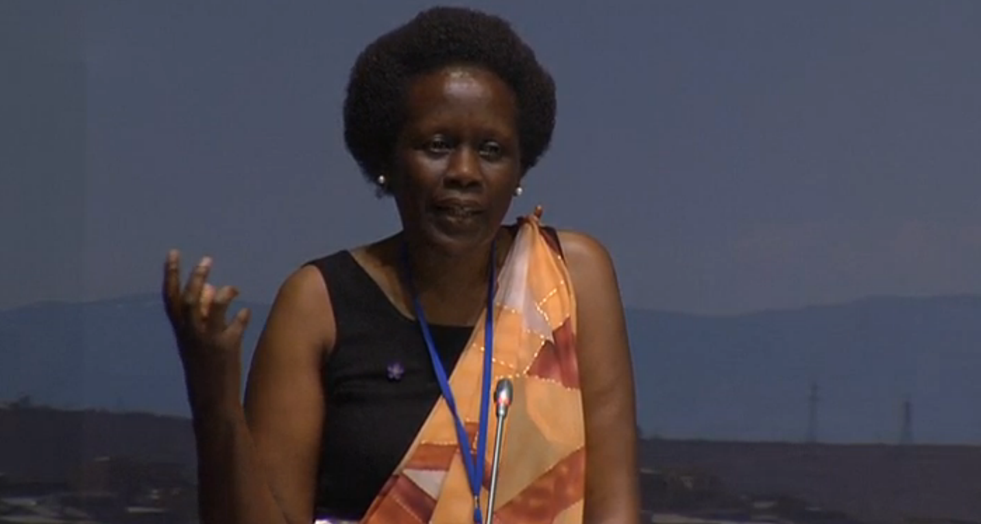 Esther Mujawayo. Source: Screenshot of the live broadcast.