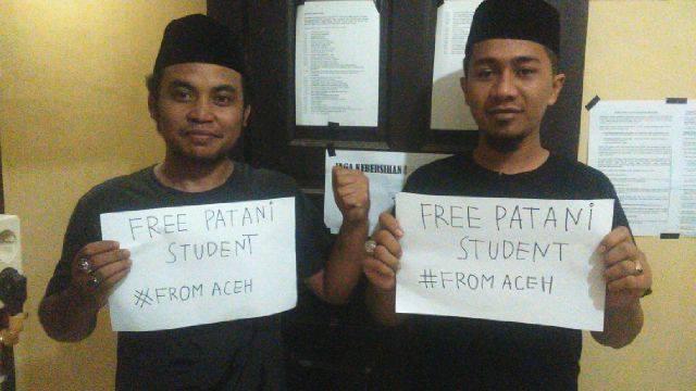 Support from Aceh, Indonesia. Photo from Facebook page of Hermanto Muhammad.
