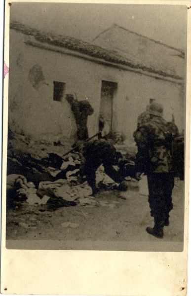 Nazis going trough victim's bundles, collecting valuables Original photographs, curtesy of Maritime and History Museum of the Croatian Littoral Rijeka