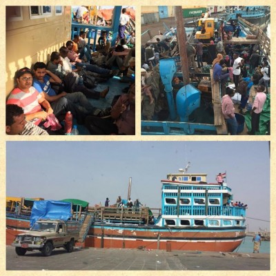 Photos posted on FB by Fahd Aqlan of his trip from Yemen to Egypt via Djibouti