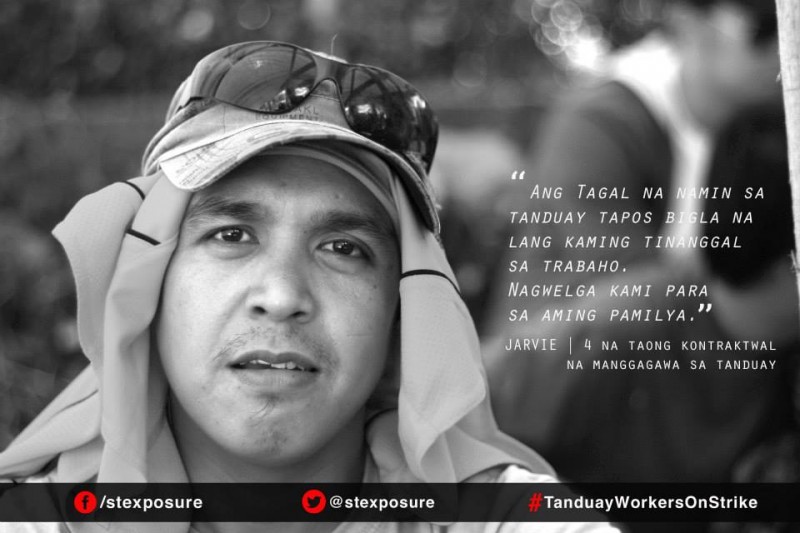  Jsme tady v Tanduay už dlouho a náhle nás vyhodí. Stávkujeme kvůli našim rodinám 