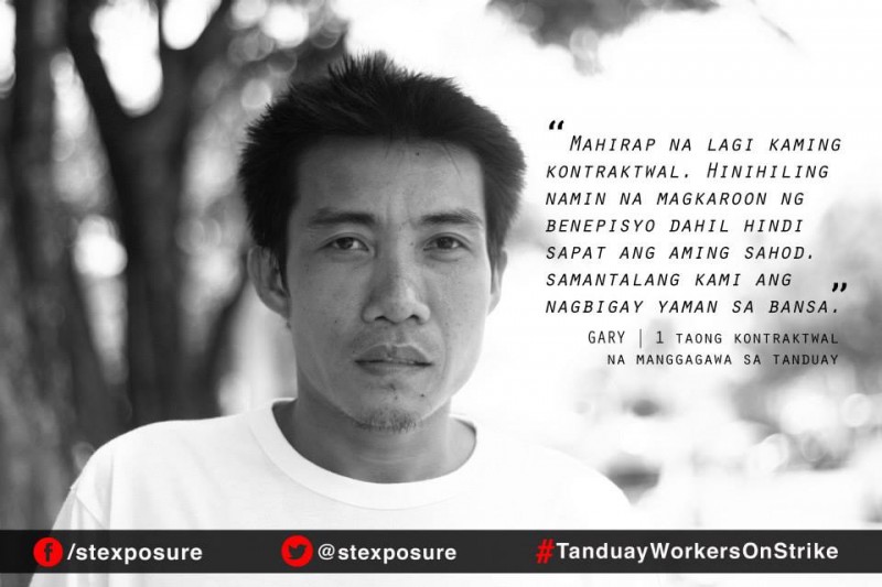 “It’s hard for us always being contractual. We demand to have benefits because our wages are not enough. Even as we give wealth to the nation." - Gary, 1-year contractual worker in Tanduay.