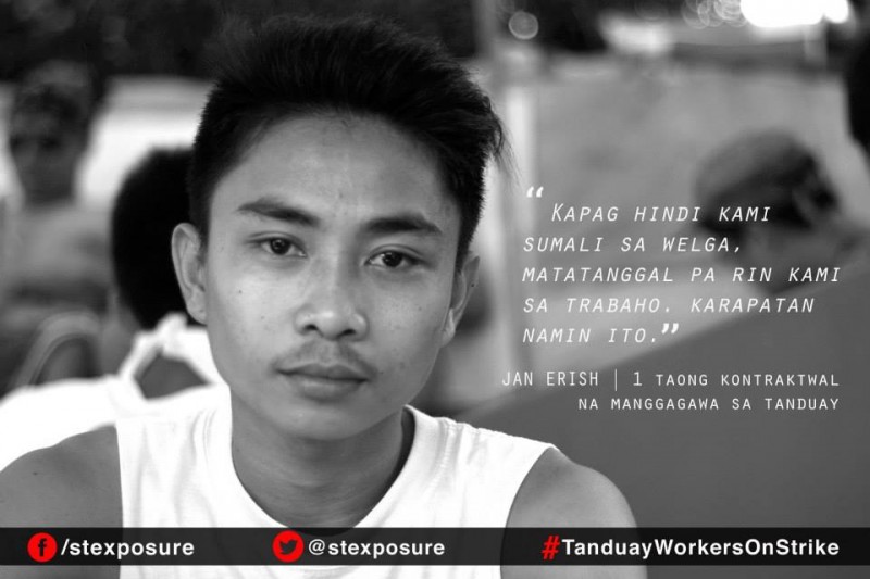 “Even if we don’t join the strike, we will still be removed from work. This is our right.” - Jan Erish, 1-year contractual worker in Tanduay.