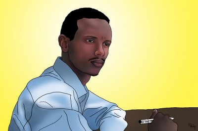 Digital drawing of Befeqadu Hailu by Melody Sundberg [Image used with permission]