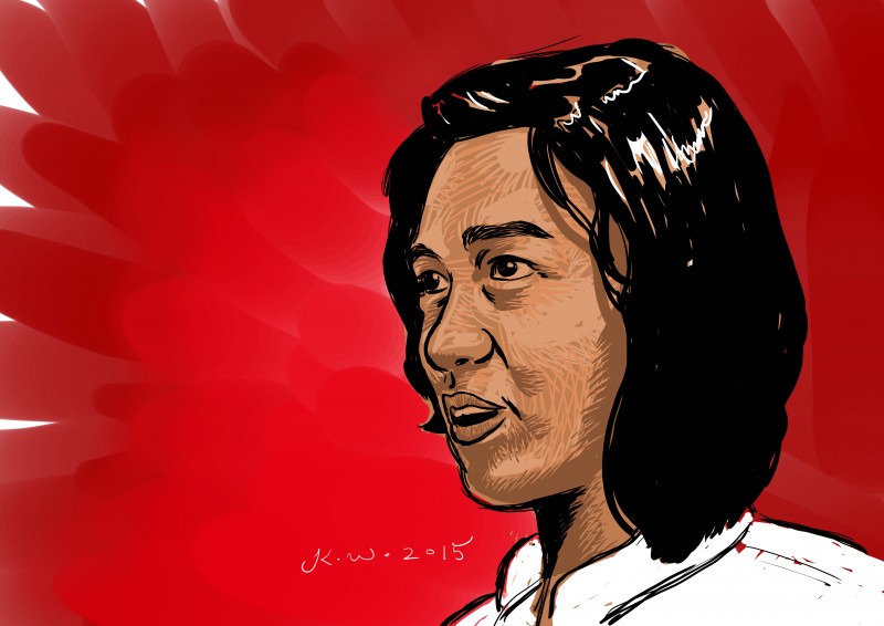 Min Thway Thit, student leader from All Burma Federation of Student Unions. Portrait by Kenneth Wong, republished with permission. 
