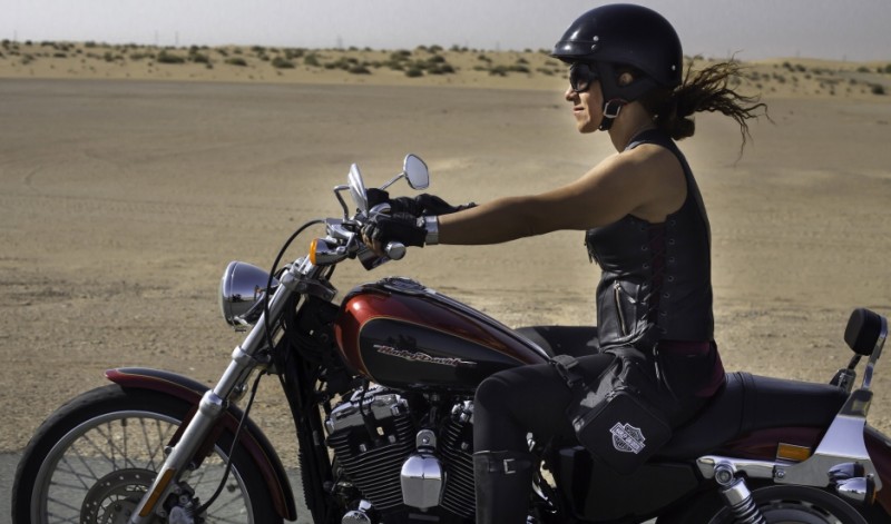 A female rider on International Female Ride Day in Dubai. Credit: Amanda Fisher. Published with PRI's permission