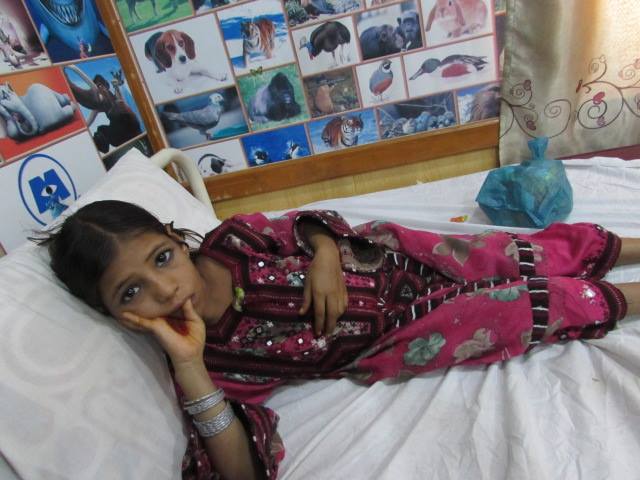 A Thalassemia patient in Gwadar Civil Hospital