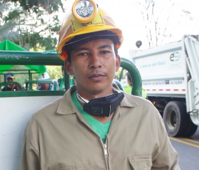 Saul Hernandez - a miner from the Don Leo mine. (Adriana Cardona-Maguigad)