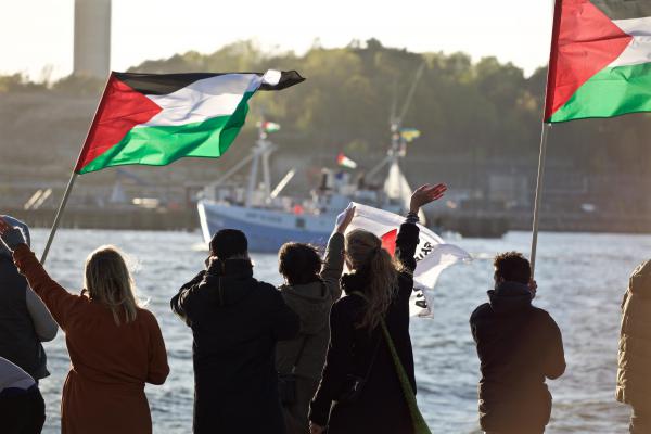 Marianne of Gothenburg departs. (Photo: Ship to Gaza)