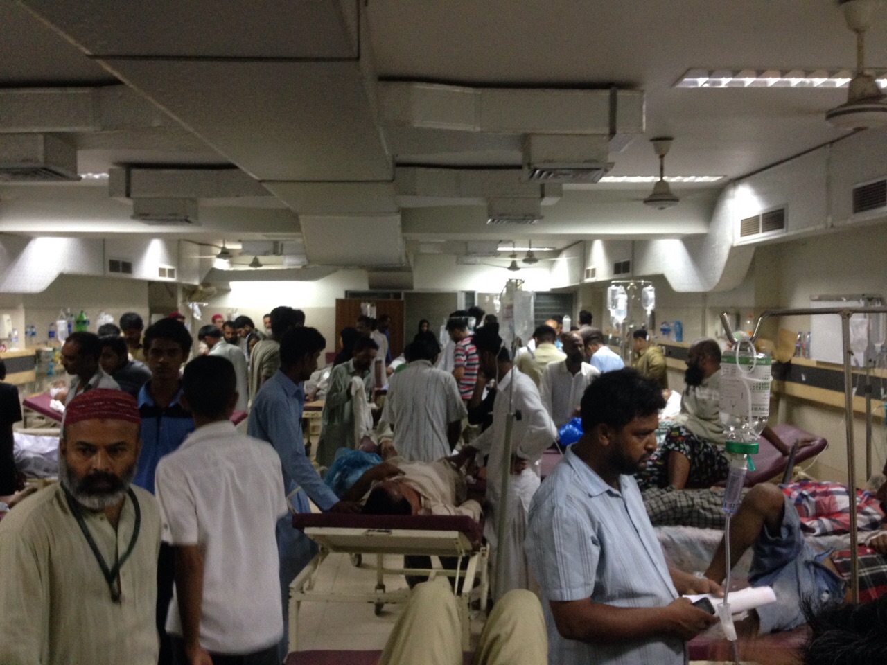 "Non stop heat stroke patients brought in to JPMC Emergency" Posetd on Tasneem Butt's Facebook page on June 22. 