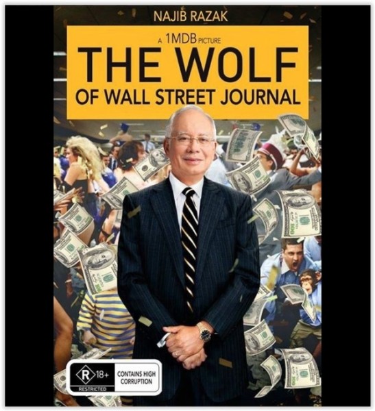 One of the popular images that became viral in Malaysia. It features Prime Minister Najib Razak after Wall Street Journal reported that 700 million US dollars were transferred to his bank accounts. 
