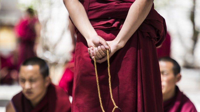 Monk's prayer beads, Sera Monastery. Image by Flickr user Swetha R. Used under a CC license BY-ND 2.0 