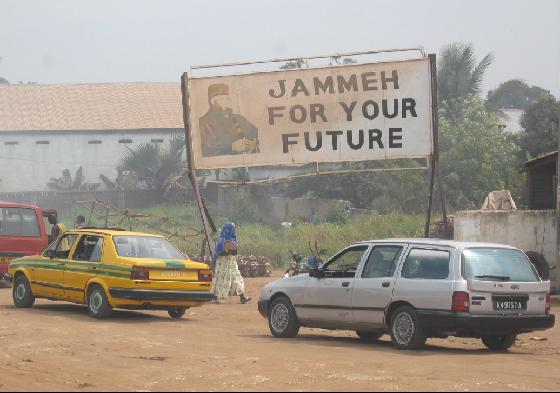 Pro-Jammeh billboard in The Gambia. Photo by Atamari via Wikimedia (CC BY-SA 3.0)