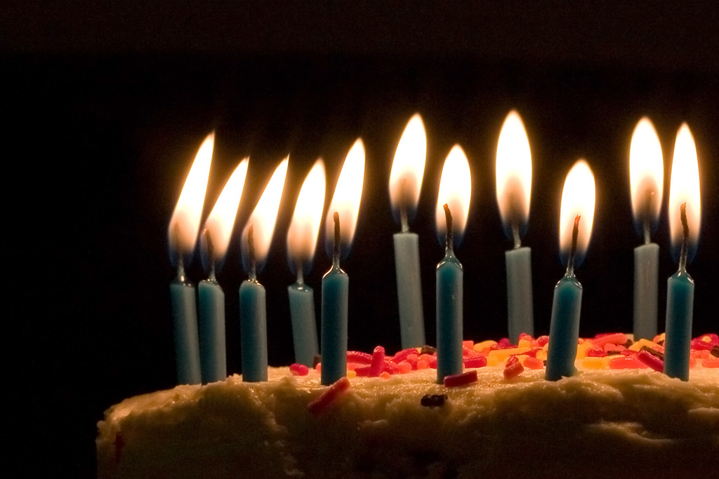 "We did not blow out the candles because there was no electricity." PHOTO: Joey Gannon via Wikimedia Commons