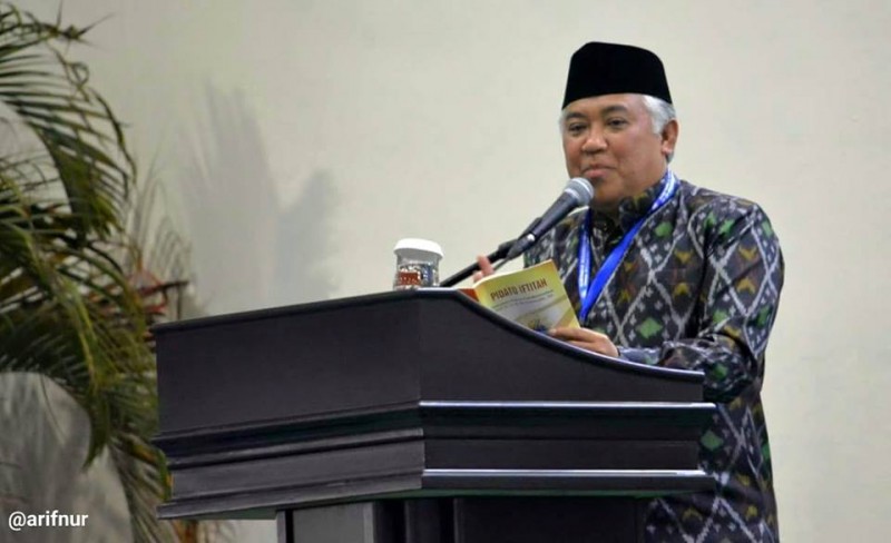 Prof Din Syamsuddin, chairman of Muhammadiyah.  Photo from the group's official Fcebook page