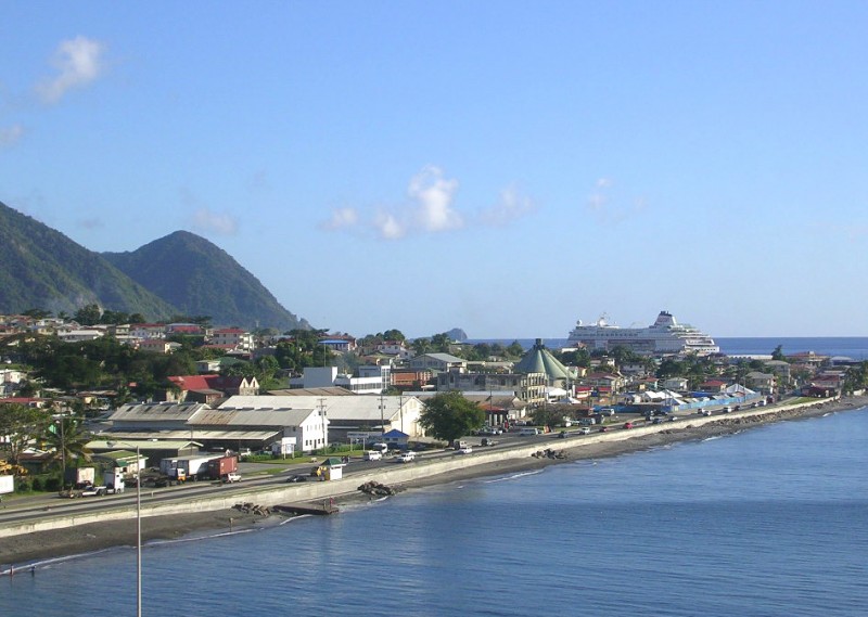 Roseau, Dominica's capital, in 2006. Photo by Roger W, used under a CC BY-SA 2.0 license. 