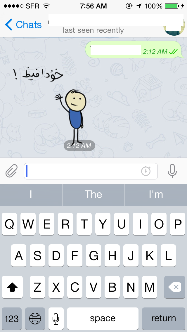 An example of custom Persian language stickers that are used by Telegram's Iranian users. Image from author.