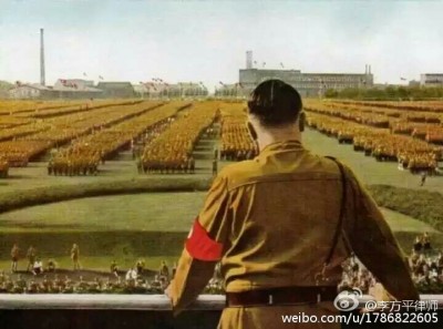 The image showing Hitler's military parade has been circulating on Chinese social media since early August as a subtle comment to the upcoming parade. 